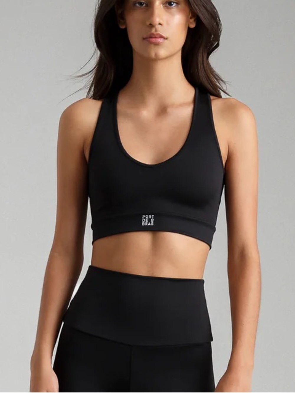 Port De Bras Emana Black Racerback Sports Bra